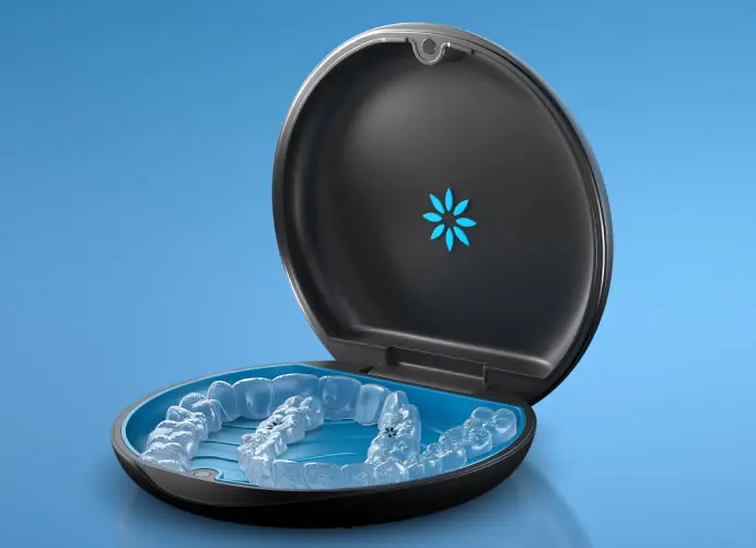 Invisalign aligner case — discreet orthodontic treatment